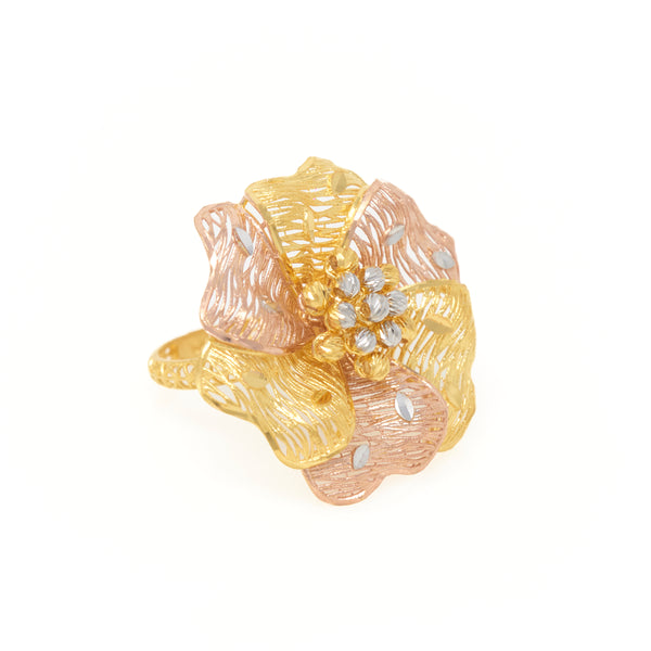 22K Tri-Color Turkish Ring