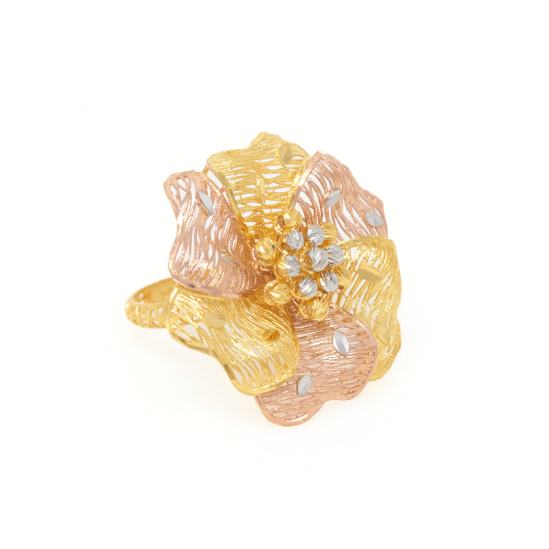 22K Tri-Color Turkish Ring