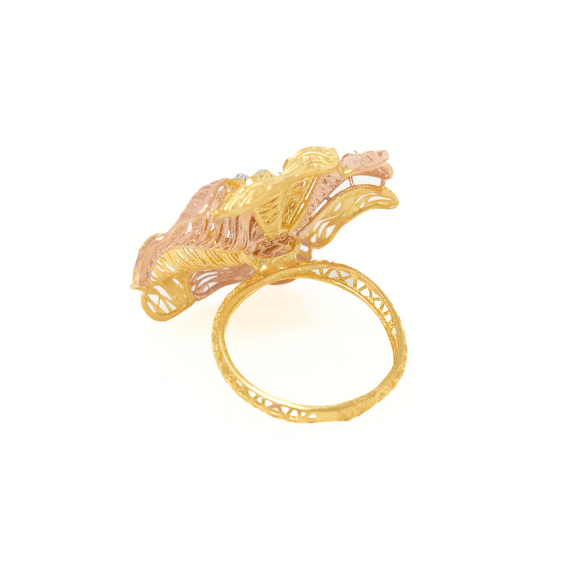 22K Tri-Color Turkish Ring