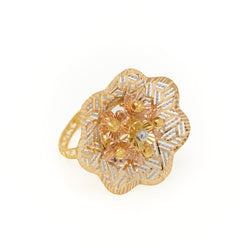 22K Rhodium Rose Turkish Ring