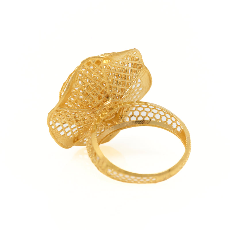 22K Turkish Whirl Flower Ring