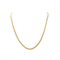 22K YELLOW GOLD BRAIDED NECKLACE