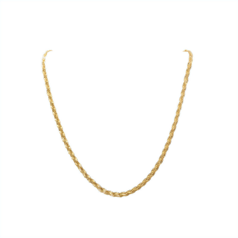 22K YELLOW GOLD BRAIDED NECKLACE