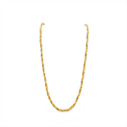 22K YELLOW GOLD LUXURIOUS TWISTED NECKLACE