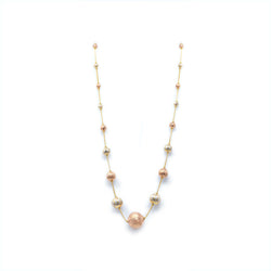 22K ROSE GOLD GRAND LUXE BALL DROP NECKLACE